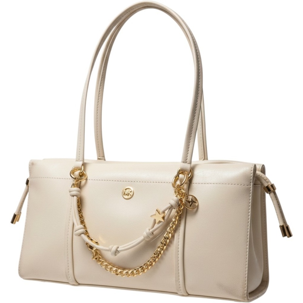 Michael Kors Matilda Small Shoulder Tote Light Cream Leather Bag 35T6GMTL6U